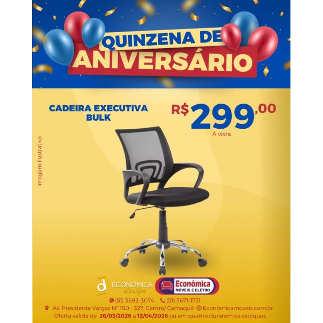 CADEIRA BULK EXECUTIVA PRETA